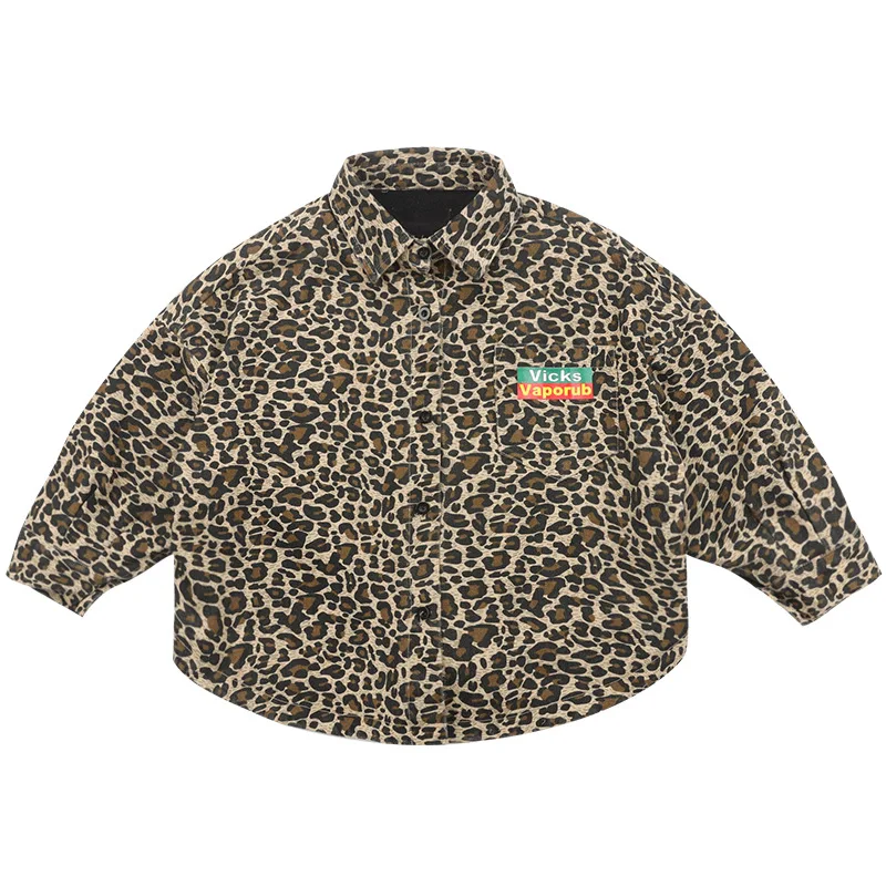 Бархатная куртка для мальчиков детская леопардовая коллекция 2019 года сезон