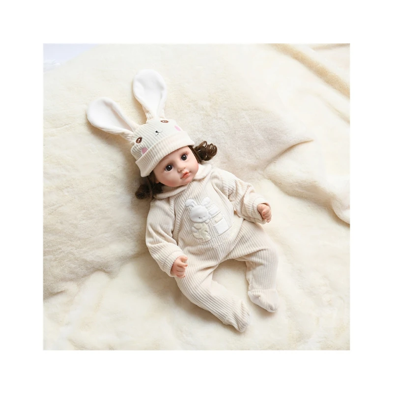 

Realistic Girl Gifts Infant Bed Nap Reborn Baby Toy with Fine Material Infant Accompany Realistic Dress up Infant