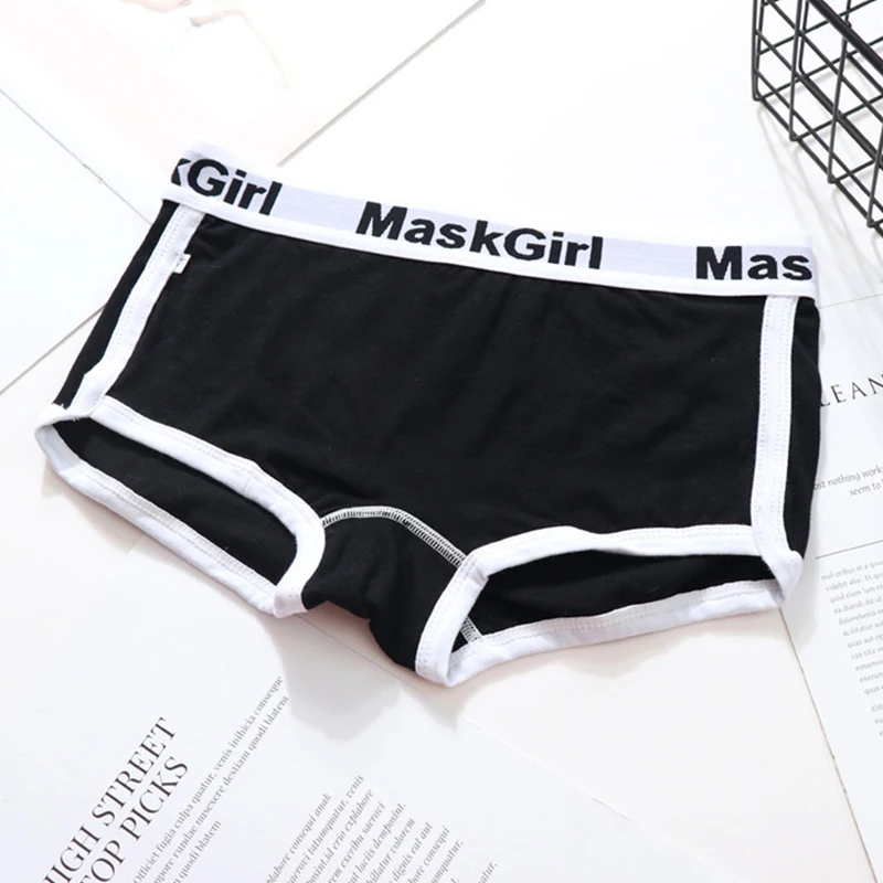 Женские цветные шорты Tomboy со средней талией брифы из хлопка однотонные трусики