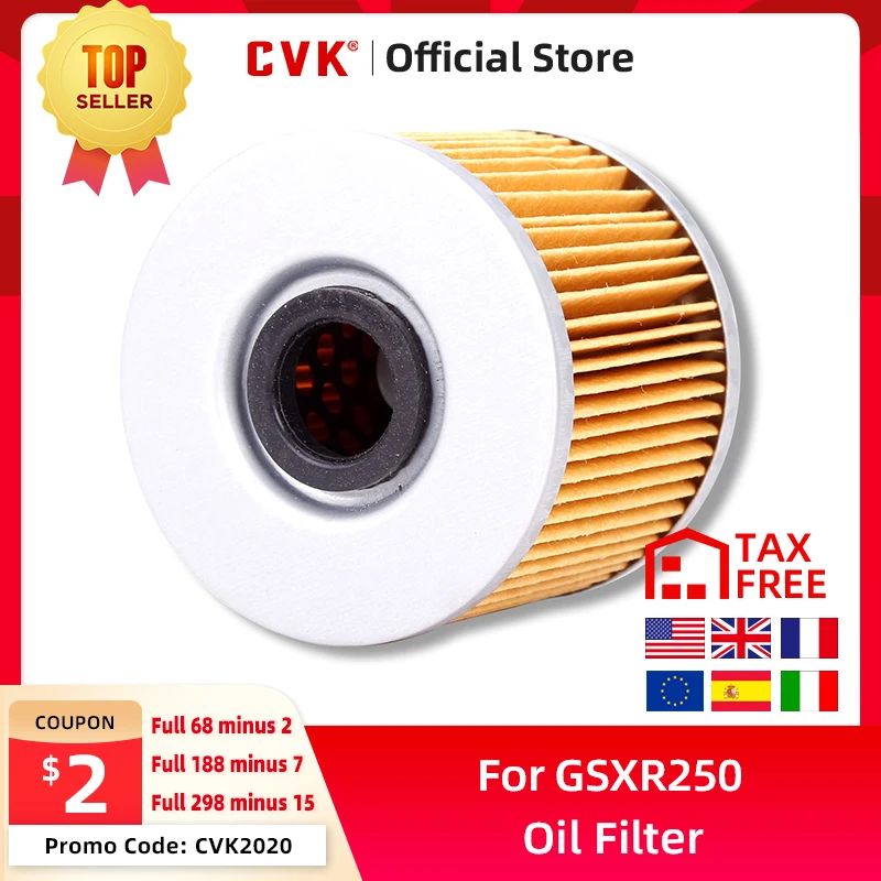 CVK мотоциклетные запчасти масляный фильтр подходит для KAWASAKI EX250R NINJA 250 1986 2012 ZZR250