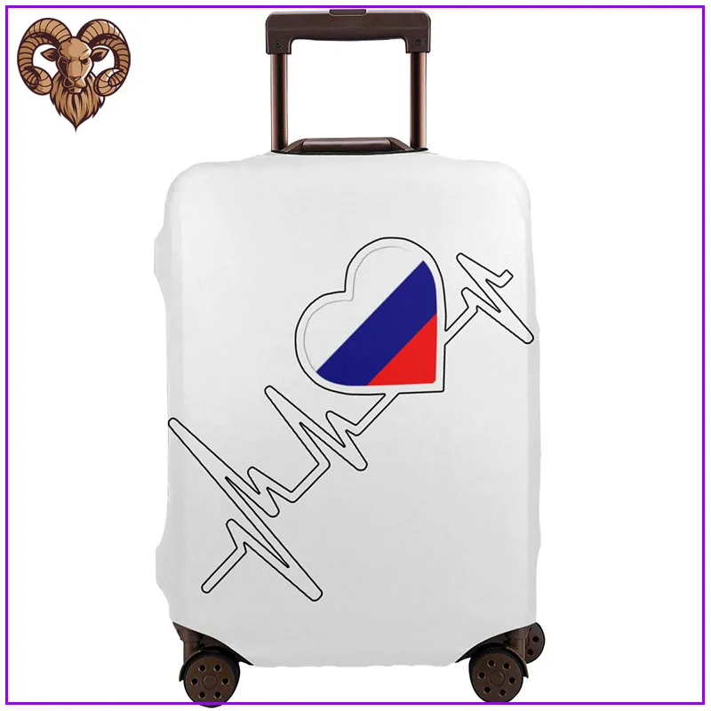 Аксессуары для путешествий с изображением российского флага сердцебиения