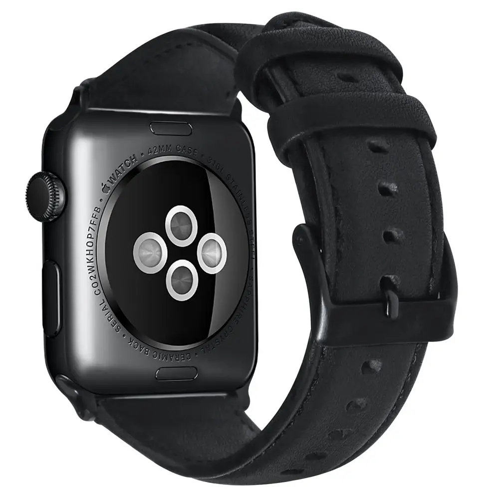Ремешок для часов Apple Watch Series SE/6/5/4/3/2 кожаный с масляной кожей сменный Браслет iWatch