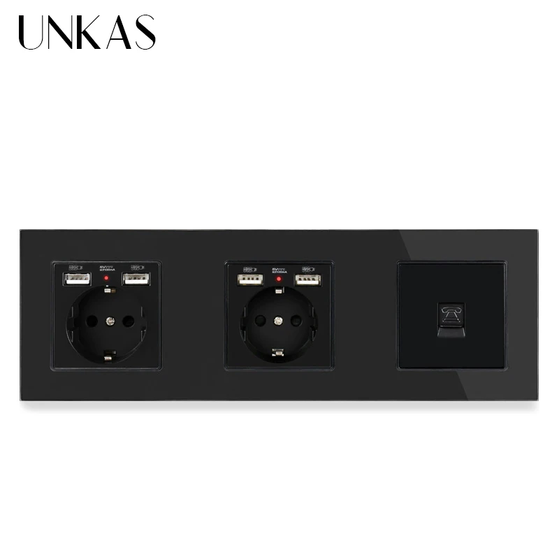 UNKAS Хрустальная панель из закаленного стекла Двойная французская стандартная