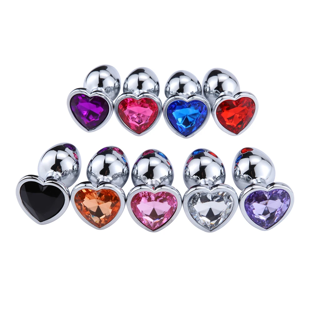 Heart-Shaped Butt Plug Sex Toys Stainless Smooth Anal Crystal Jewelry Trainer For Women/Man DildoAdults Sexy Shop | Красота и