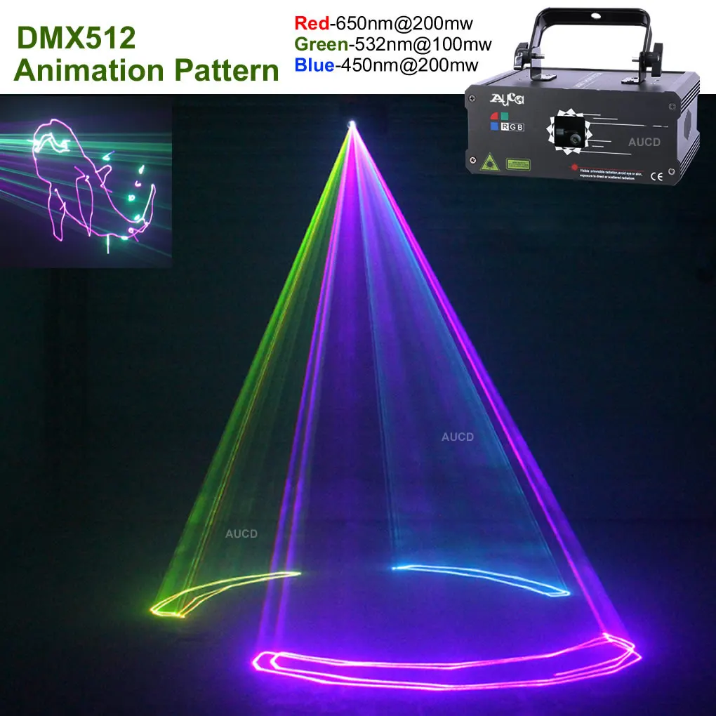 AUCD 30 кппс 500 мВт 1 Вт DMX красочный RGB анимационный лазерный прожектор огни DJ Дискотека вечерние лучи движущиеся сканирующие шоу сценическое освещение F6A