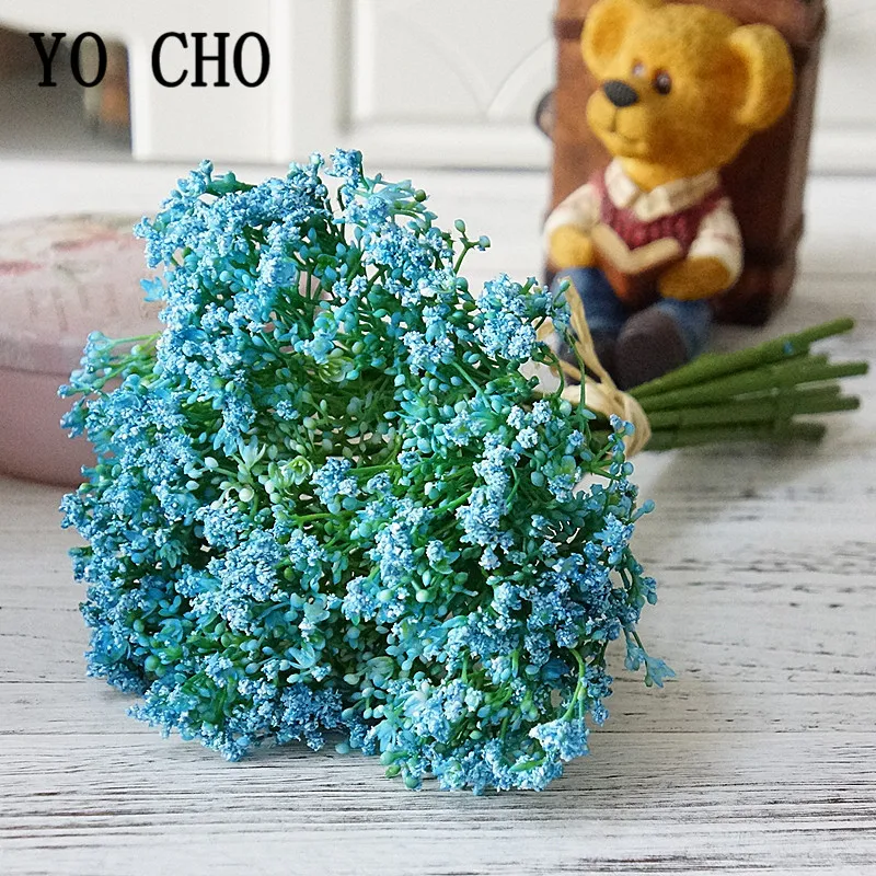 YO CHO белая Гипсофила DIY свадебное украшение для дома 16 шт. пластиковые