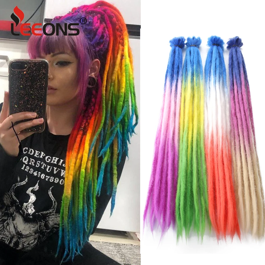 Synthetic Dreadlock Extensions Handmade Hair Reggae Hair 20Inch 10Pcs/Lot Style Dread Extensions Crochet Braids For Dreadlocks