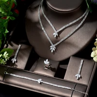 hibride hot wedding bridal jewelry sets for women elegant party gifts fashion cubic zirconia big wedding jewelry sets n 1373