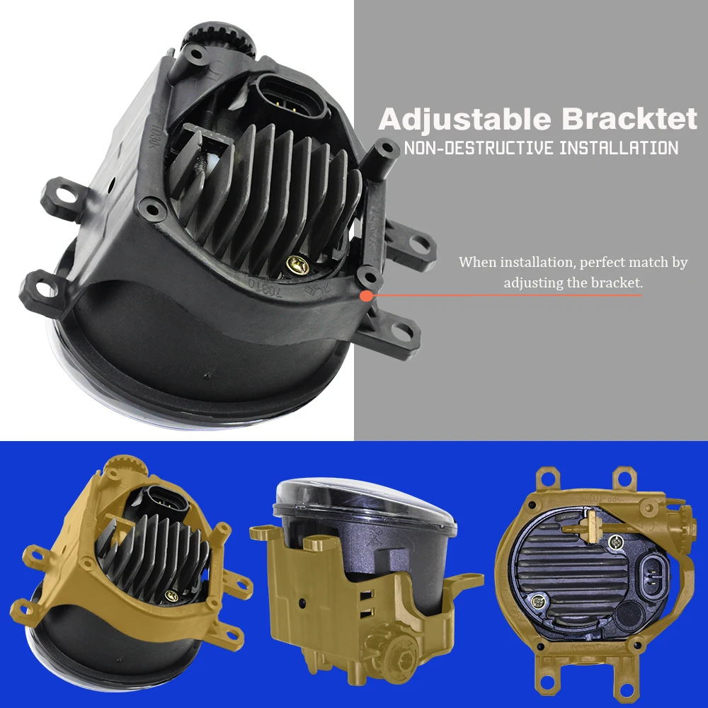 Cawanerl автомобиля 4000LM туман светильник светодиодный лампы дневного белый 12V для