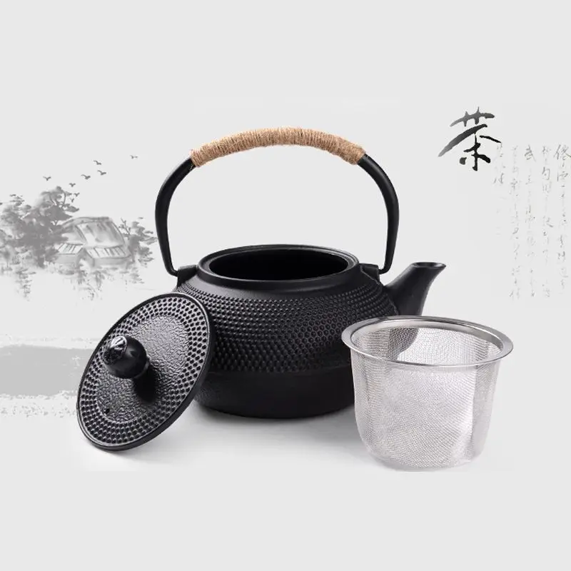 

AU -Southern Cast iron kettle old iron pot shells tea pots health boiler scale iron pot 800ml