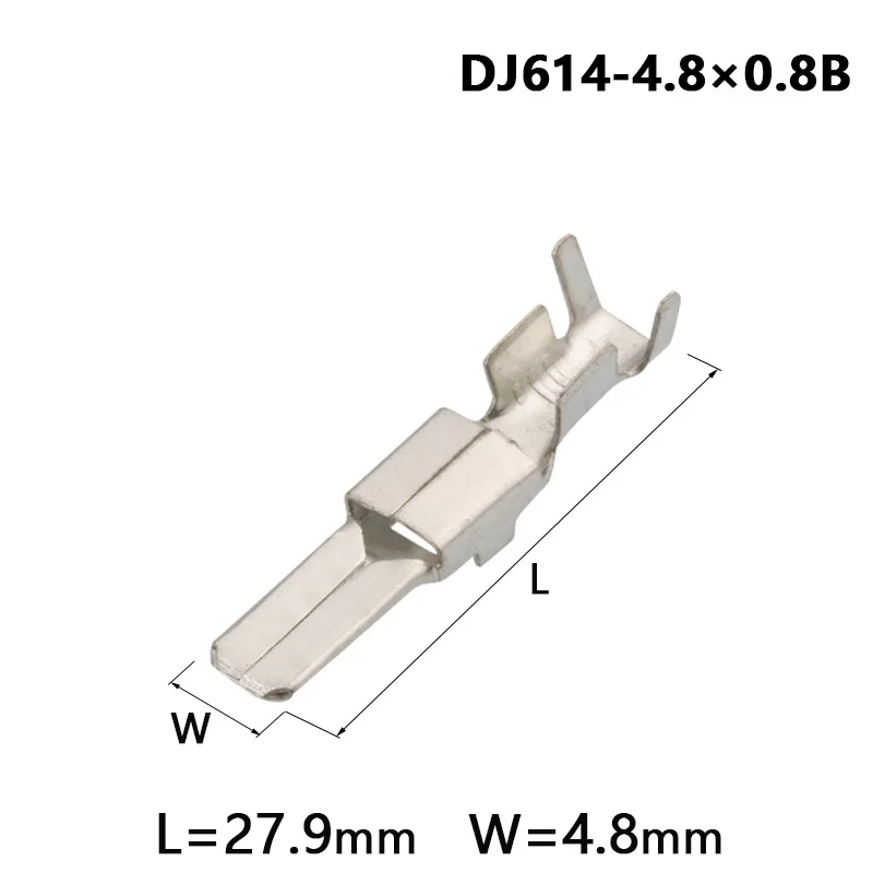 

4000 PCS DJ614-4.8×0.8B Automotive Wire Connector Plug Socket Splice Terminal Car Fuse Box Cable Harness Brass 4.8mm Crimp Pins