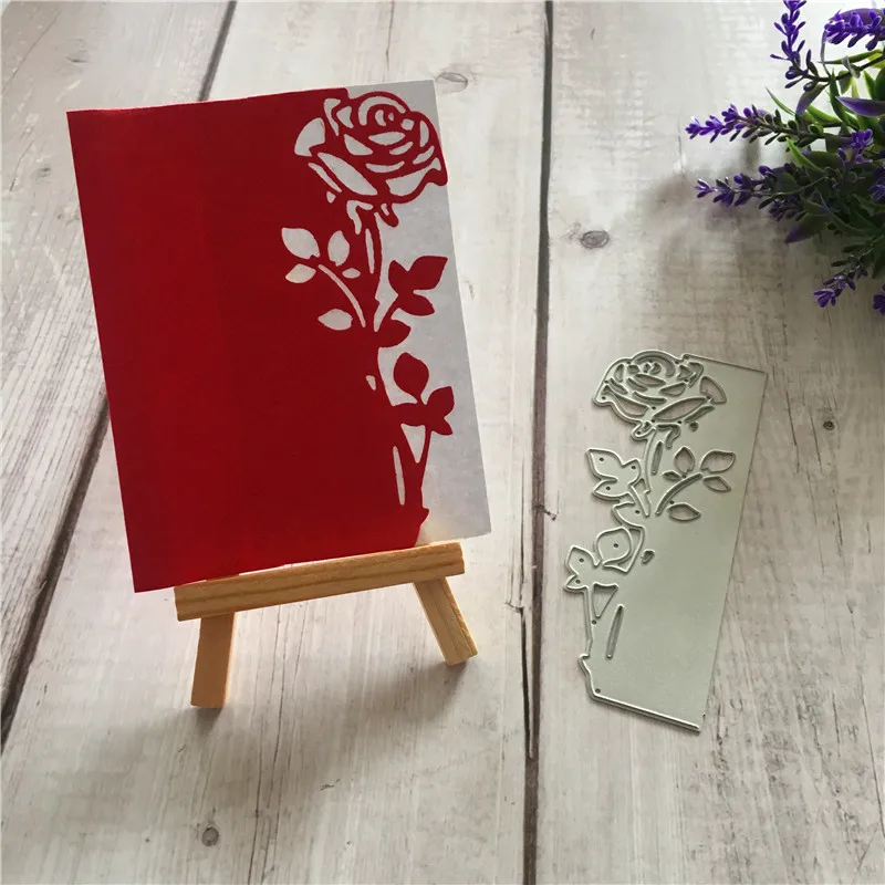 

New Metal Cutting Dies Rose Border New Stencils For DIY Scrapbooking Paper Cards Craft Making Craft Decoration 11.8*5 mm