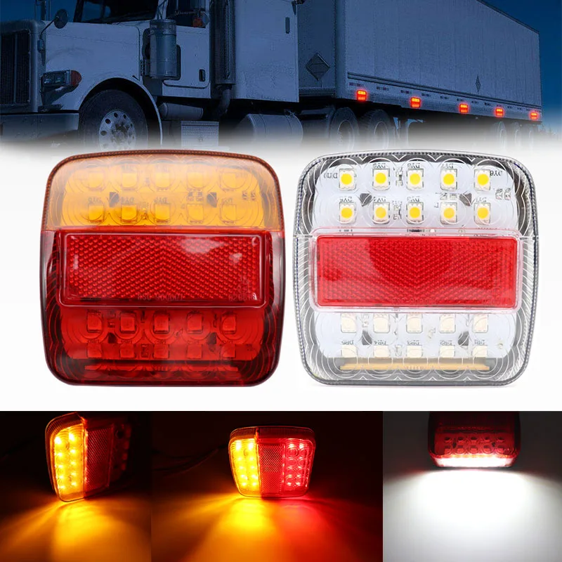 Задний светодиодный светильник для прицепов грузовиков караванов 2x12 В задний