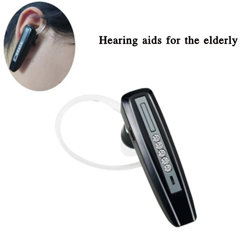 

Hearing Aid Rechargeable Hearing Aid Elderly BTE Deaf Wireless Black Hearing Aid Bluetooth Appearance Audio Amplifier