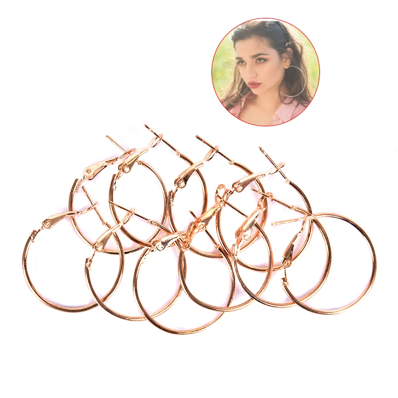 10 шт./лот 3 размера большие круглые серьги-кольца набор для женщин Простые серьги