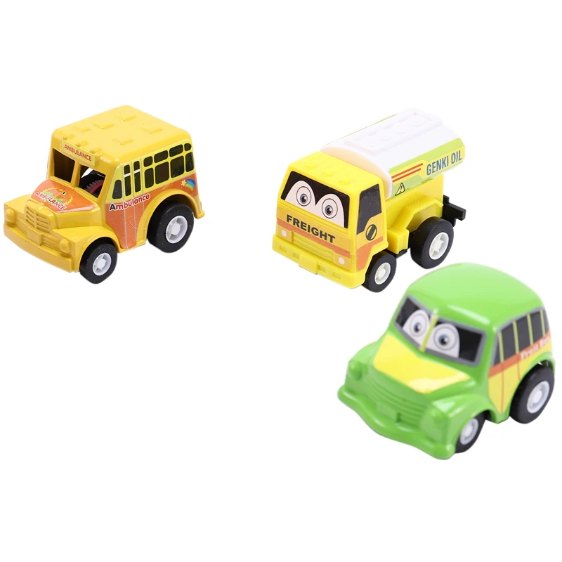 

6Pcs Pull Back Car Toys Car Children Racing Car Baby Mini Cars Cartoon Pull Back Bus Truck Kids Toys For Children Boy Gifts