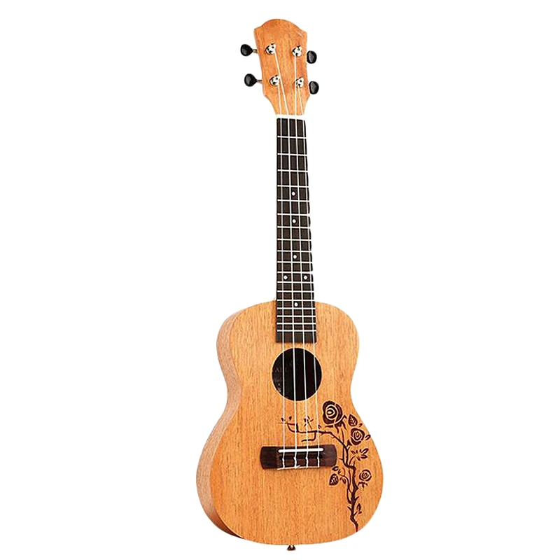 Укулеле YAEL 23 дюйма 4 струны красное и розовое дерево гавайский аксессуар|Укулеле|