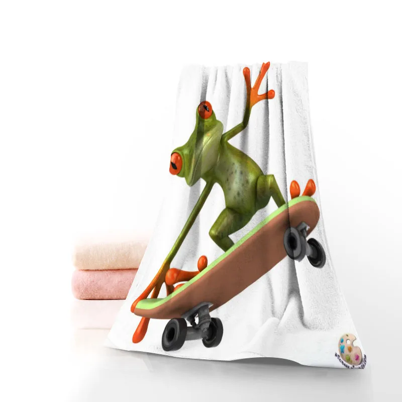 

Полотенце из микрофибры в виде лягушки, полотенце для путешествий, пляжа, полотенце для лица, оригинальное креативное полотенце размером ...