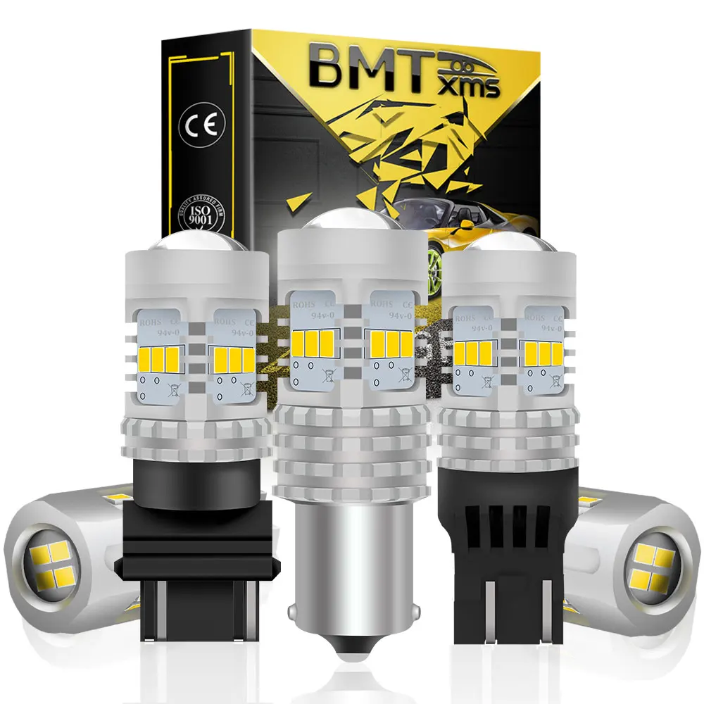 

BMTxms 2x T10 W5W Canbus LED Light 1156 BA15S P21W 1157 BAY15D P21/5W T20 7440 W21W 7443 W21/5W 3157 P27/5W For Turn Signal Lamp