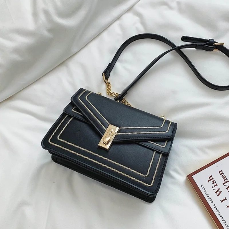 

Elegant Female Square Crossbody Bags 2021 Fashion New High Quality Leather Women's Designer Handbag Chain Shoulder Messenger Bag