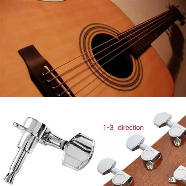 Guitar Tuning Pegs Peg Tuner Electric Parts Metal Silver Machine Heads Acoustic Headstock Key | Спорт и развлечения