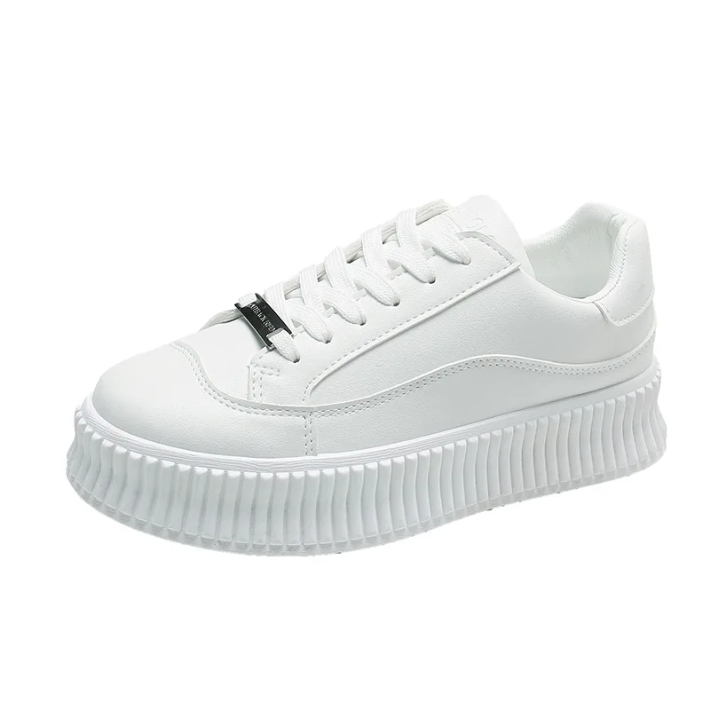 

Spring Thick-soled Women's White Shoes 2021 New Casual Platform Shoes fashion Woman Sneakers Height Increase Shoes chunky shoes