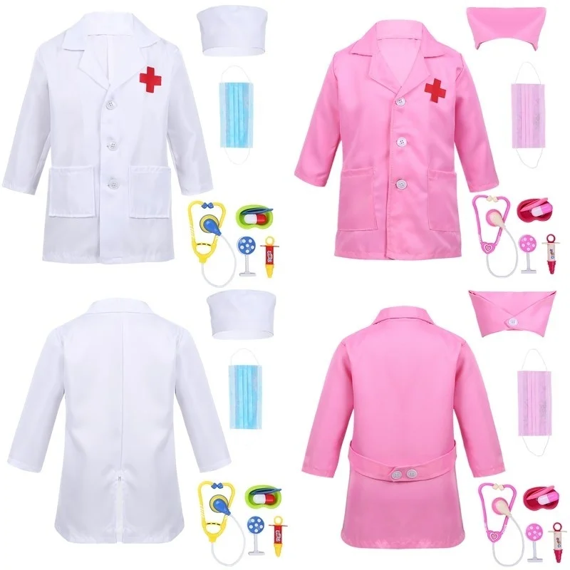 2022 kinder doktor nurse uniform Halloween cosplay für junge mädchen karnevals party kostüme spielzeug leistung sets 100-160 cm