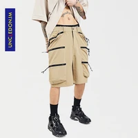 uncledonjm zipper decoration knee length hip hop streetwear mens shorts summer sweat pants 2021 fake zippers shorts 87135