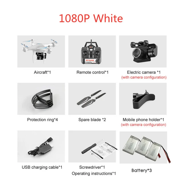 White 1080P 3B Дрон 4k камера аэрофотосъемка длительный срок службы батареи Wifi карта передача четырехосный самолет игрушка пульт дистанционного управления RC самолет - Цвет: White 1080P 3B