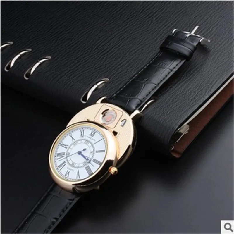 Мужские часы Подарочная коробка в твердом переплете сменная шелковая Зажигалка