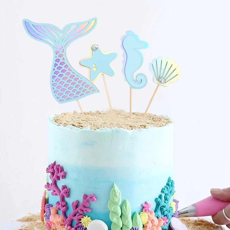 Украшение для вечевечерние в стиле русалки украшение торта виде хвоста