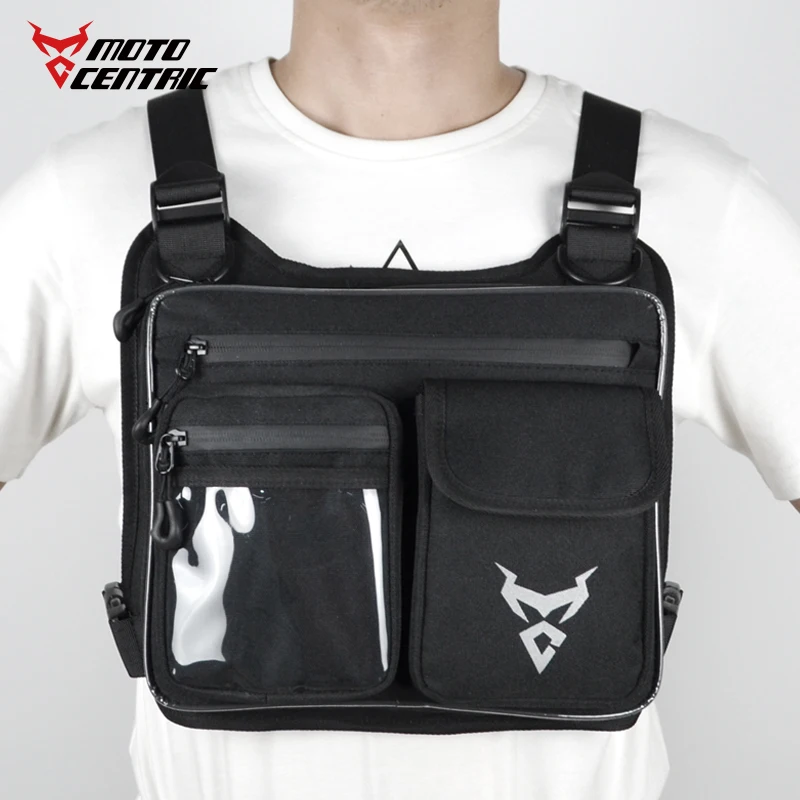 

MOTOCENTRIC Motorcycle Side Bag Outdoor Travel Motorbike Pocket Waterproof Multifunction Motocross Backpack Black Waist Bag