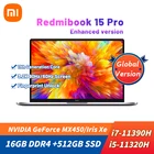 Ноутбук Xiaomi RedmiBook Pro 15, улучшенный, Intel Core i7-11390H  i5-11320H MX450Iris Xe, 16 ГБ + 512 ГБ, 3,2 K экран, Win 10, ноутбуки