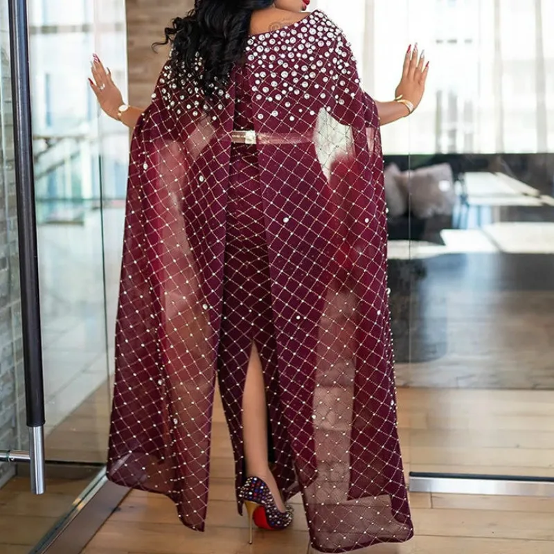 В африканском стиле Вечерние макси платья для женщин в вечернее платье с