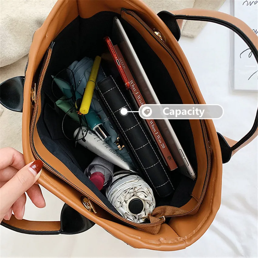 

TOYOOSKY 2019 Large Capacity Shoulder Bag Women Travel Leather Tote Bag Quilted Plaid Female Luxury Handbags Sac A Main Femme