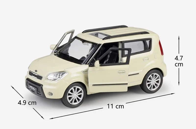 1/36 KIA Soul SUV Литой Сплав литой модели автомобиля игрушка с откатом для детей