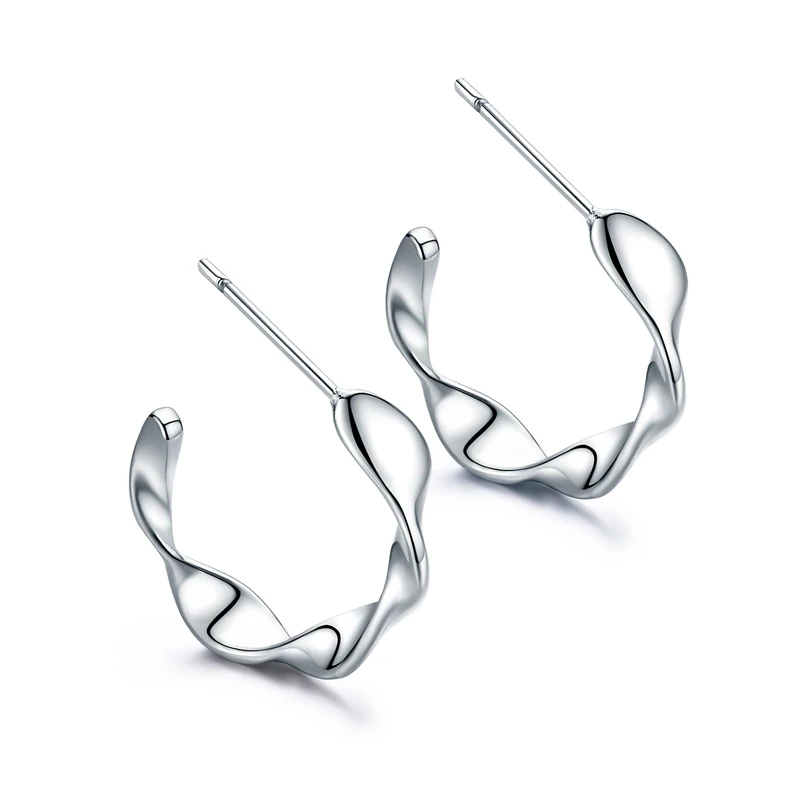 

SODROV 925 Sterling Silver Earrings Classic Stud Earrings for Women Silver Party Jewelry Accessories earrings 2021 trend