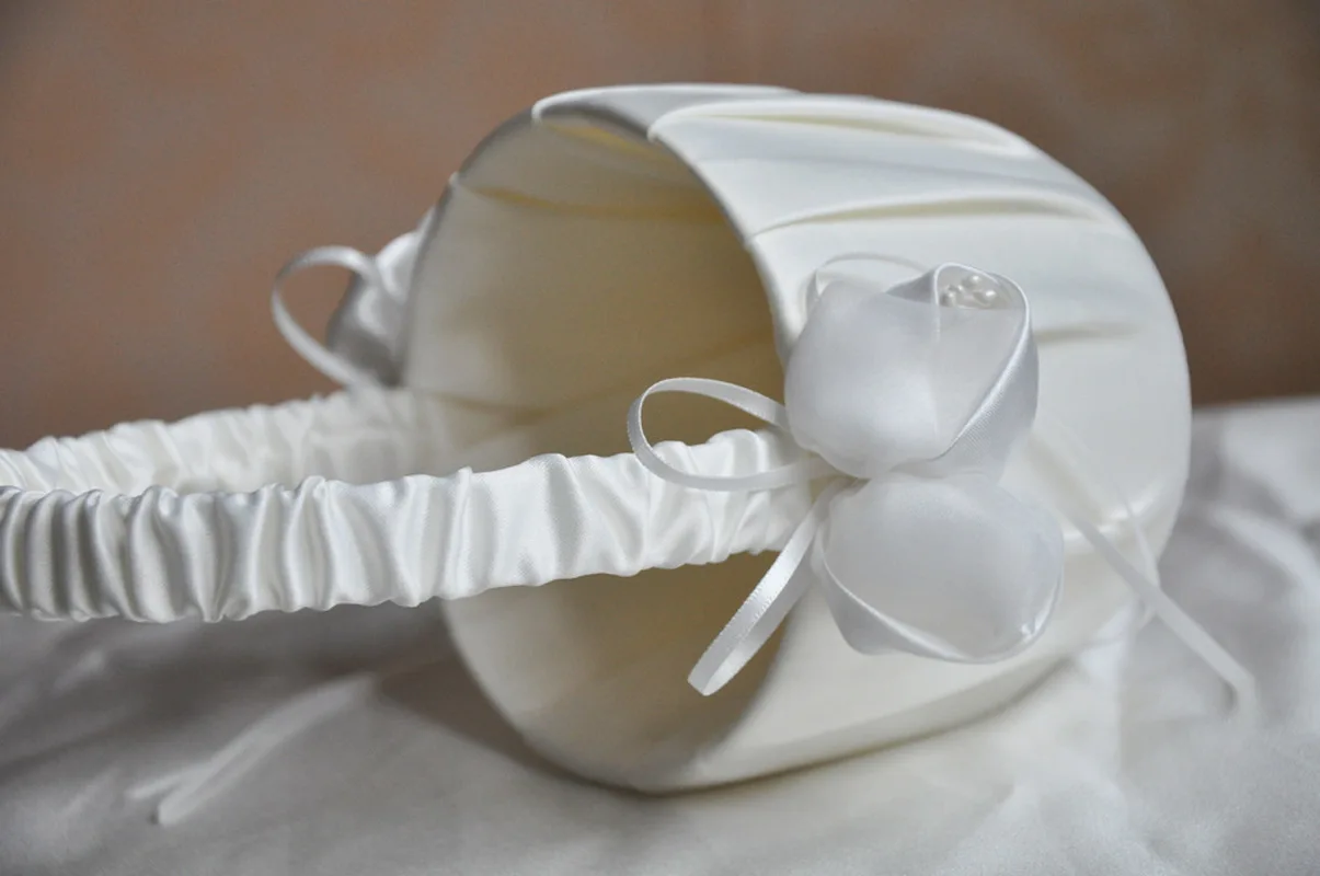 Свадебная кружевная лента с бантом корзина для цветов праздвечерние Милая