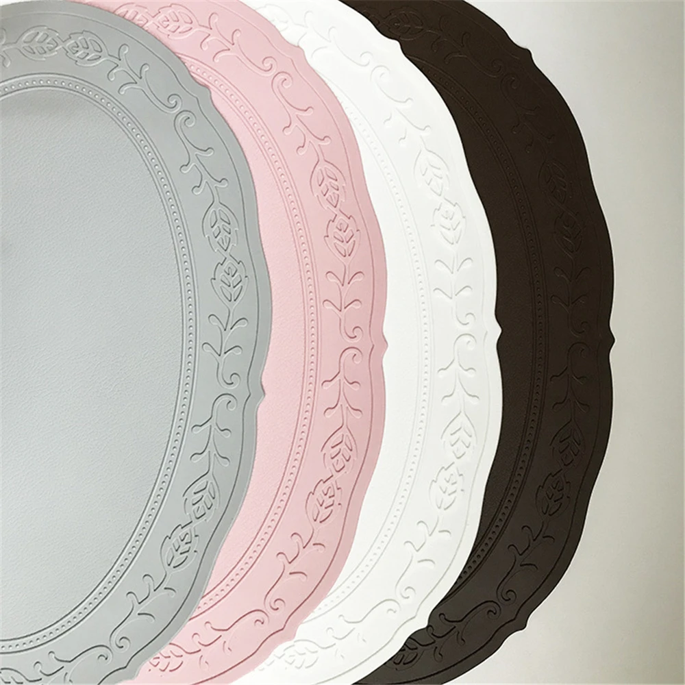 Овальная силиконовая салфетка под прибор в виде цветка посуда маслостойкий