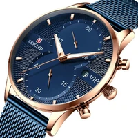 mens luxury brand quartz wristwatch business waterproof multi function stainless steel strap casual sport watch for men male