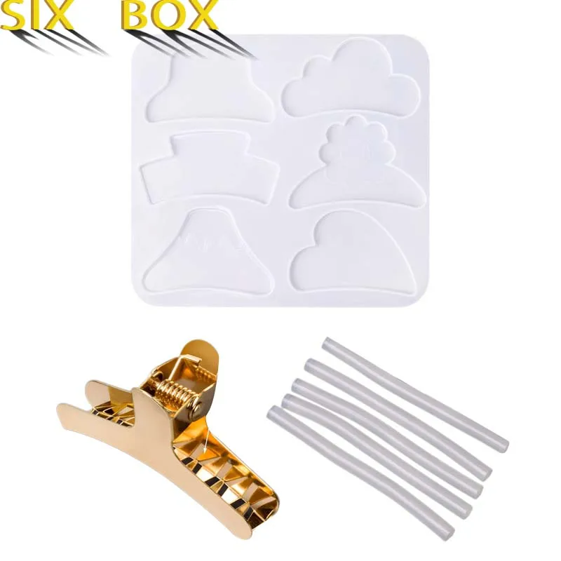 

Заколка для волос, зажим для захвата, УФ кристалл, эпоксидная форма, «сделай сам», ремесла, инструмент для литья, Шпилька для волос, силиконов...