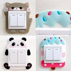 Мультяшные силиконовые наклейки на переключатель, милые светящиеся 3D наклейки на стену, украшение для дома, детской комнаты, наклейка на переключатель света