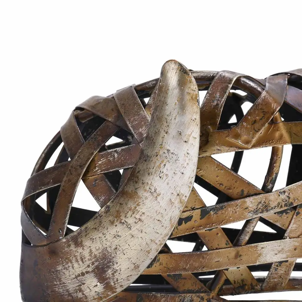 Tooarts плетеная скульптура собаки современное железное украшение креативная