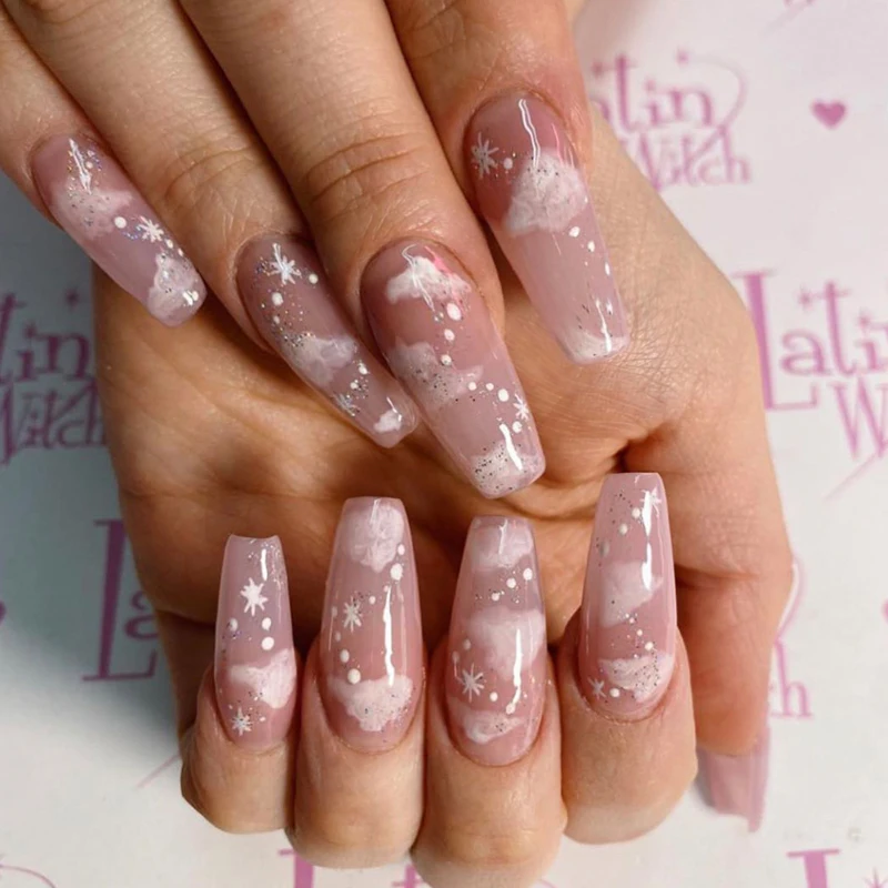 

24 Pcs/set Long Wearing Gradient Extensions Nails Patch Manicure False Nail DIY Tips Accessories