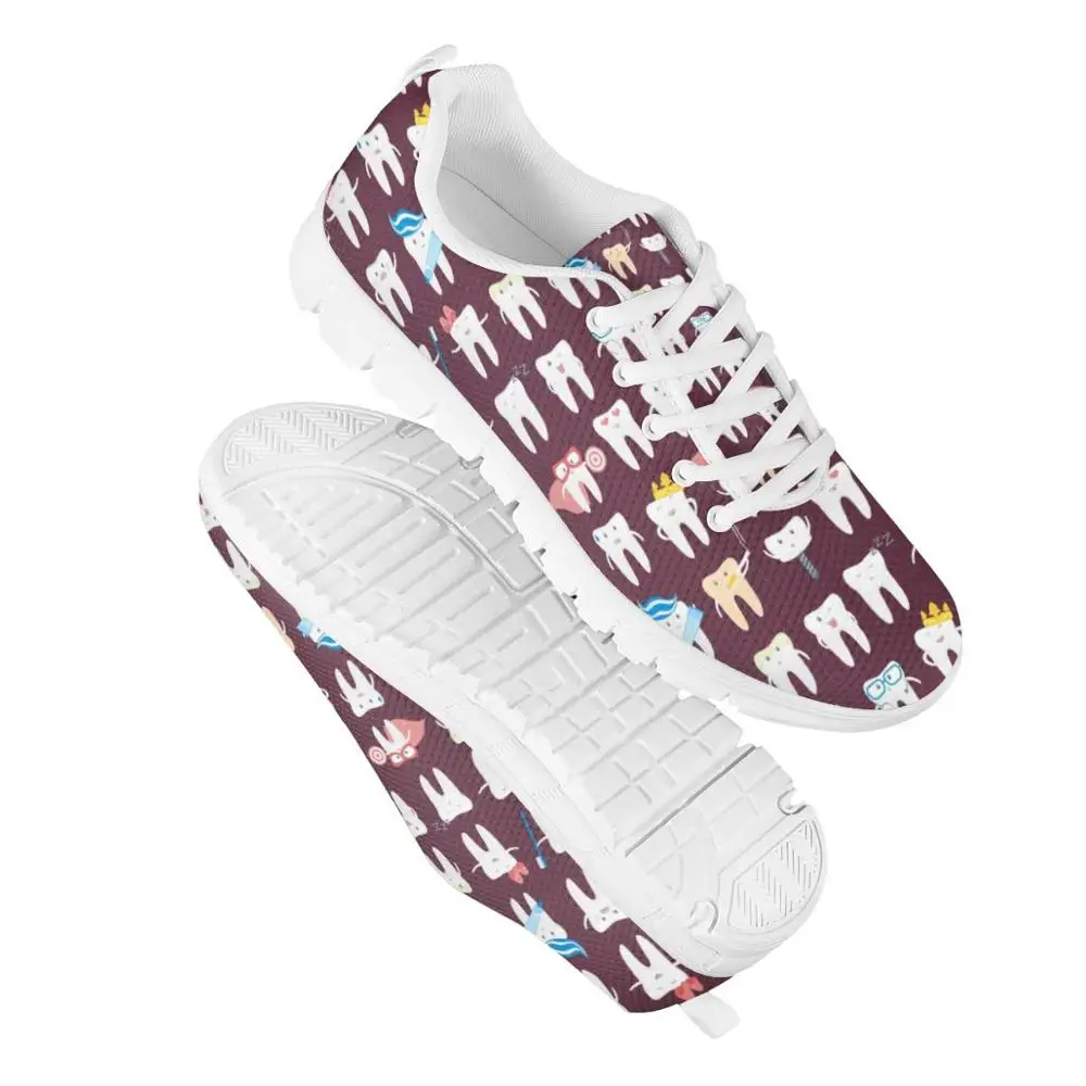 INSTANTARTS/забавная повседневная женская обувь с рисунком стоматолога на плоской