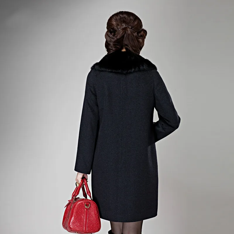 

Женская меховая куртка, с воротником из норки, мягкая теплая шерстяная куртка, Zjt398, 2020