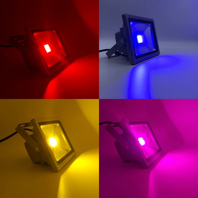 DC12V 24V LED Flood Light 20W 30W 50W IP67 Waterproof RGB Floodlight Refletor 220V Spotlight For Outdoor Spike Lawnlight | Освещение