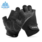 Перчатки Aonijie на полпальца, дышащие, амортизирующие, Нескользящие, для спорта на открытом воздухе, велоспорта, бега, кемпинга, тренажерного зала, фитнеса, тяжелой атлетики