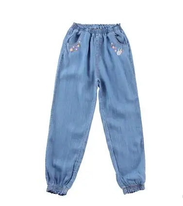 K090 thin bloomers Коллекция года, Осенняя детская одежда джинсы для девочек повседневные тонкие джинсы для маленьких девочек, джинсы для крупных детей длинные штаны - Цвет: K090 thin bloomers