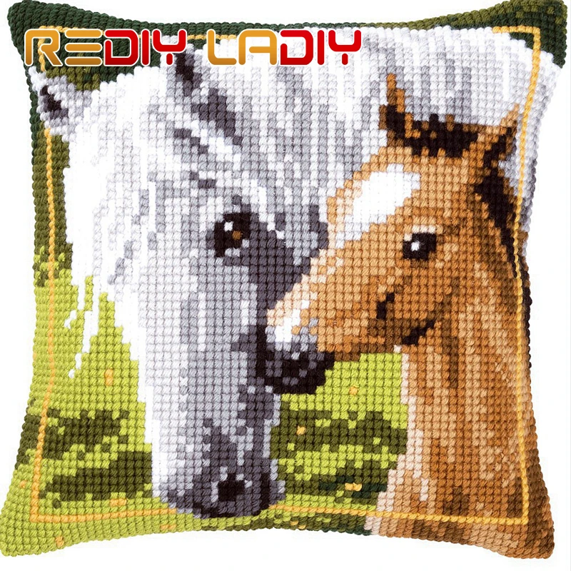 REDIY крестом/Подушка Чехол коричневой лошадки акриловая пряжа для подушек